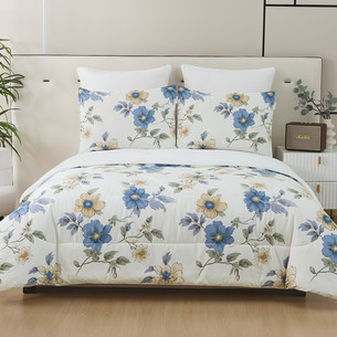 Постельное белье без пододеяльника с одеялом Sofi De Marko РОБЕРТО хлопковый сатин V38 евро