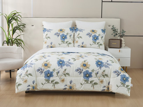 Постельное белье без пододеяльника с одеялом Sofi De Marko РОБЕРТО хлопковый сатин V38 евро, фото, фотография