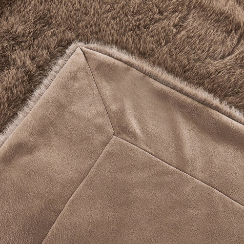 Плед-покрывало Sofi De Marko ФИЛИЦИЯ искусственный мех кофейный 160х220, фото, фотография