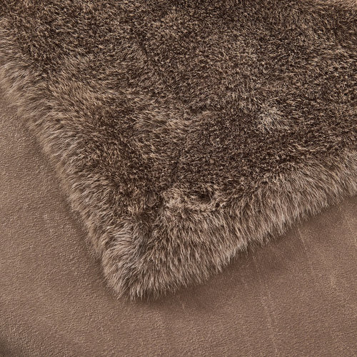 Плед-покрывало Sofi De Marko ФИЛИЦИЯ искусственный мех кофейный 160х220, фото, фотография