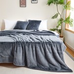 Плед-покрывало Sofi De Marko ФИЛИЦИЯ искусственный мех серо-голубой 160х220, фото, фотография