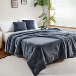 Плед-покрывало Sofi De Marko ФИЛИЦИЯ искусственный мех серо-голубой 160х220, фото, фотография