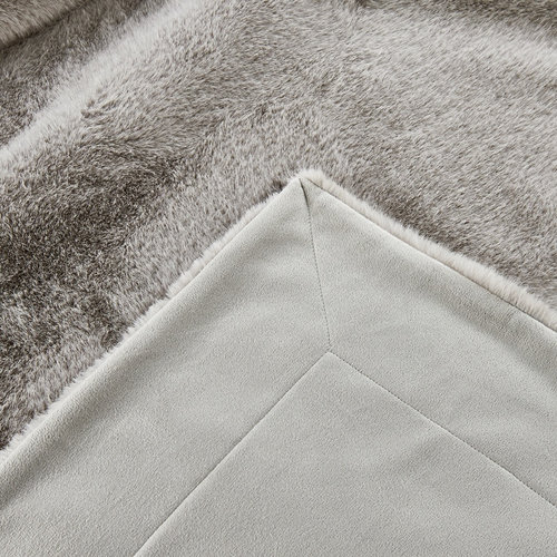 Плед-покрывало Sofi De Marko ФИЛИЦИЯ искусственный мех серый 220х240, фото, фотография