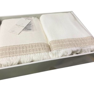 Подарочный набор полотенец для ванной 3 пр. Maison Dor HARVEY хлопковая вафля/махра бежевый