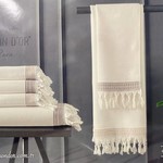 Подарочный набор полотенец для ванной 3 пр. Maison Dor HARVEY хлопковая вафля/махра бежевый, фото, фотография