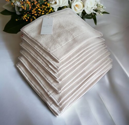 Набор полотенец-салфеток 30х50(6) Maison Dor ARTEMIS хлопковая махра кремовый, фото, фотография