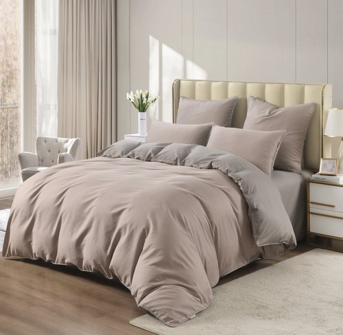 Постельное белье Sofi De Marko БОННИ хлопковый сатин бежевый 2-х спальный, фото, фотография