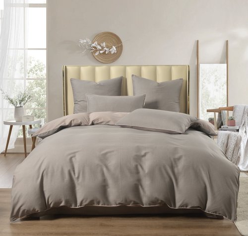 Постельное белье Sofi De Marko БОННИ хлопковый сатин серый семейный, фото, фотография