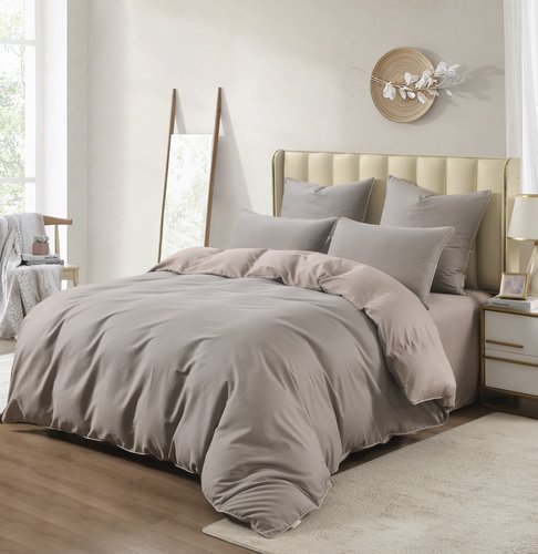 Постельное белье Sofi De Marko БОННИ хлопковый сатин серый семейный, фото, фотография