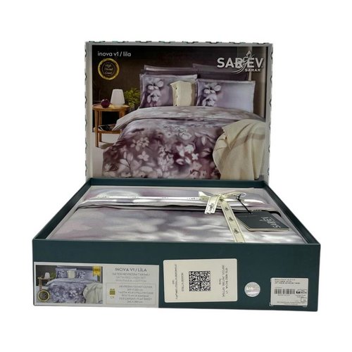 Постельное белье Sarev INOVA хлопковый сатин делюкс lila евро, фото, фотография