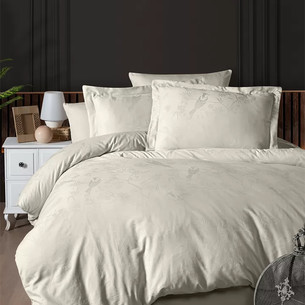 Постельное белье First Choice STESHA хлопковый сатин-жаккард beige евро