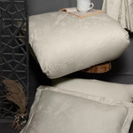 Постельное белье First Choice STESHA хлопковый сатин-жаккард beige евро, фото, фотография