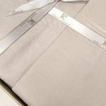 Постельное белье First Choice STESHA хлопковый сатин-жаккард beige евро, фото, фотография