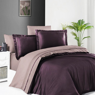 Постельное белье First Choice SERENITY хлопковый сатин делюкс purple & lilac евро