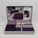 Постельное белье First Choice SERENITY хлопковый сатин делюкс purple & lilac евро, фото, фотография