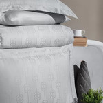 Постельное белье First Choice NOREL хлопковый сатин-жаккард grey евро, фото, фотография