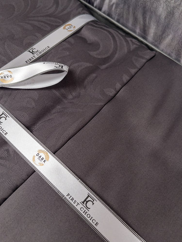 Постельное белье First Choice TECNA хлопковый сатин-жаккард anthracite евро, фото, фотография