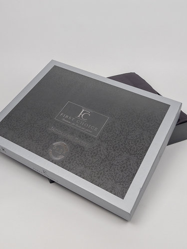 Постельное белье First Choice TECNA хлопковый сатин-жаккард anthracite евро, фото, фотография
