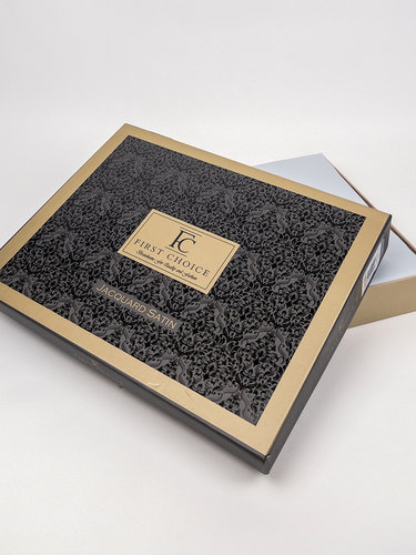 Постельное белье First Choice DORETA хлопковый сатин-жаккард silver евро, фото, фотография