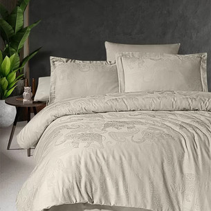 Постельное белье First Choice DORETA хлопковый сатин-жаккард soil евро