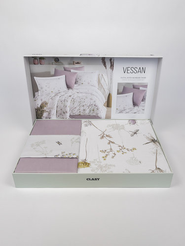 Постельное белье Clasy DIGITAL VESSAN хлопковый сатин V1 евро, фото, фотография