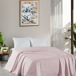 Вафельная простыня-покрывало для укрывания (пике) DO&CO PETEK хлопок лиловый 160х220