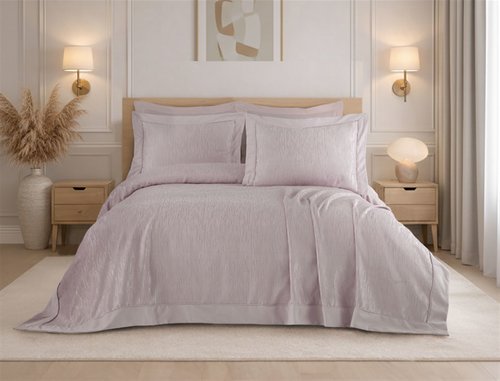 Покрывало гобеленовое DO&CO DIAMOND жаккард полиэстер бежевый 240х260, фото, фотография