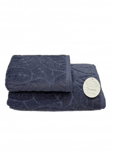 Полотенце для ванной Karven LISA хлопковый микрокоттон navy blue 50х90, фото, фотография