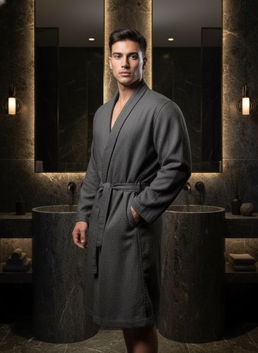 Халат мужской Sofi De Marko ДОРИАН хлопок антрацит 2XL/3XL, фото, фотография
