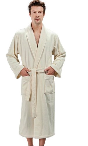 Халат мужской Soft Cotton LORD хлопковая махра кремовый L, фото, фотография