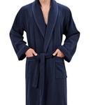 Халат мужской Soft Cotton LORD хлопковая махра тёмно-синий 2XL, фото, фотография