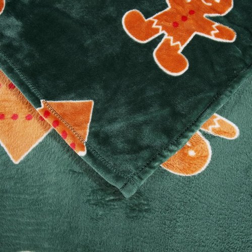 Плед-покрывало Sofi De Marko CHRISTMAS CAKE велсофт зелёный 150х200, фото, фотография
