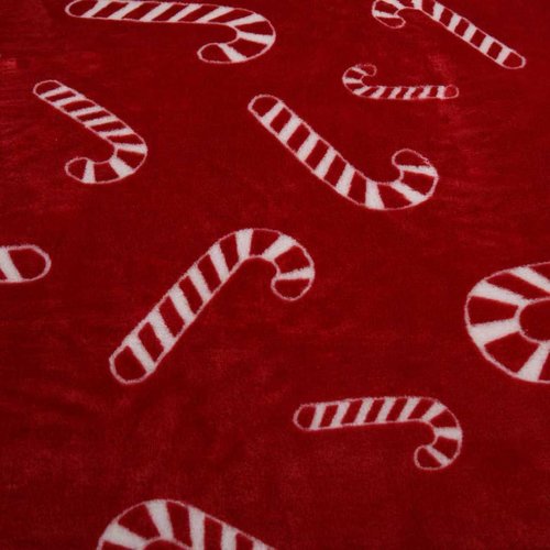 Плед-покрывало Sofi De Marko CHRISTMAS CANDY велсофт крансый 150х200, фото, фотография