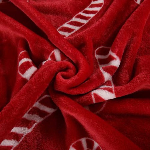 Плед-покрывало Sofi De Marko CHRISTMAS CANDY велсофт крансый 150х200, фото, фотография