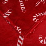 Плед-покрывало Sofi De Marko CHRISTMAS CANDY велсофт крансый 150х200, фото, фотография
