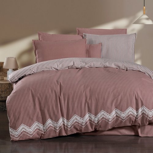 Постельное белье SAREV BAZAAR OLE хлопковый ранфорс pembe 1,5 спальный, фото, фотография