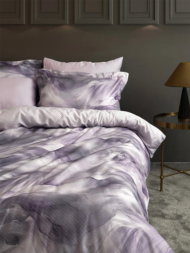 Постельное белье First Choice RUSKA хлопковый сатин евро lilac, фото, фотография