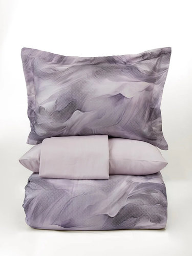 Постельное белье First Choice RUSKA хлопковый сатин евро lilac, фото, фотография
