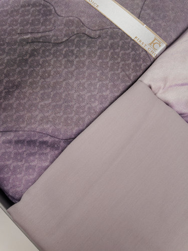 Постельное белье First Choice RUSKA хлопковый сатин евро lilac, фото, фотография