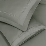 Постельное белье Tivolyo Home CHANEL хлопковый люкс-сатин серый евро, фото, фотография