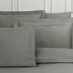 Постельное белье Tivolyo Home CHANEL хлопковый люкс-сатин серый евро, фото, фотография