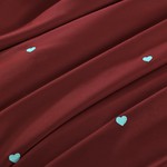 Постельное белье Tivolyo Home TIAMO хлопковый сатин делюкс красный+белый евро, фото, фотография