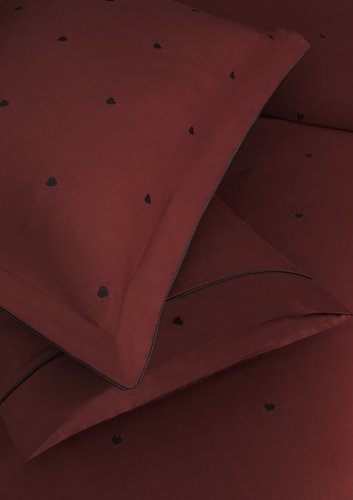 Постельное белье Tivolyo Home TIAMO хлопковый сатин делюкс красный+чёрный евро, фото, фотография
