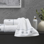 Подарочный набор полотенец для ванной 2 пр. Tivolyo Home BEETLE хлопковая махра кремовый+серый, фото, фотография