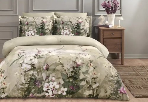 Постельное белье Tivolyo Home BATIC хлопковый сатин делюкс евро, фото, фотография