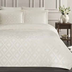 Покрывало Tivolyo Home VELVET хлопковый жаккард кремовый 260х260