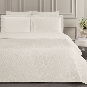 Покрывало Tivolyo Home ZEBRA хлопковый жаккард кремовый 260х260