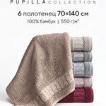 Набор полотенец для ванной 6 шт. Pupilla ASUS бамбуковая махра 70х140, фото, фотография