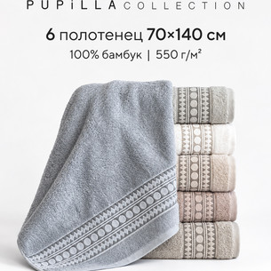 Набор полотенец для ванной 6 шт. Pupilla BAROK бамбуковая махра 70х140