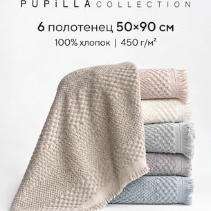 Набор полотенец для ванной 6 шт. Pupilla BARNI хлопковая махра 50х90